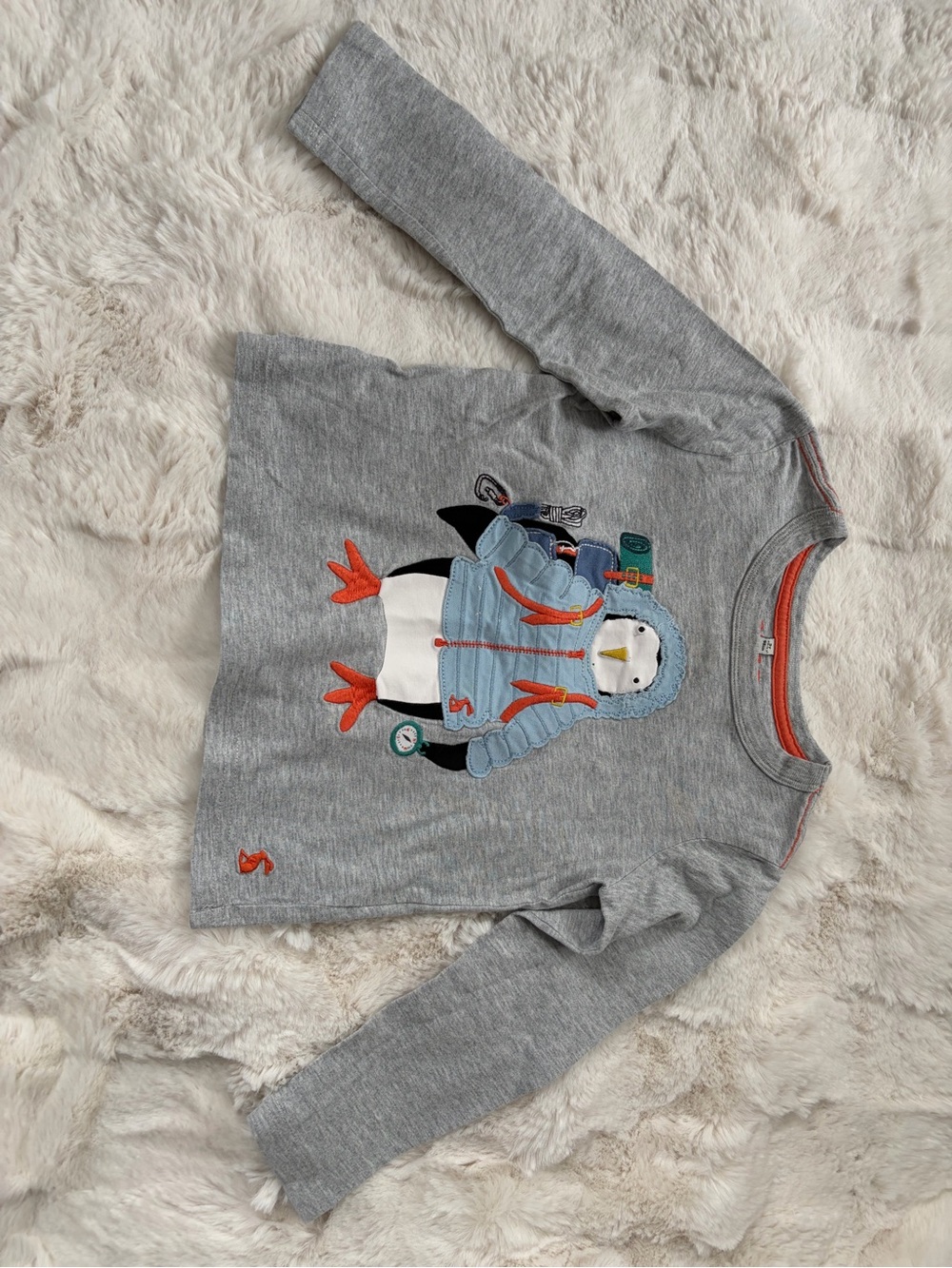 Joules Grey Penguin Long Sleeve Shirt